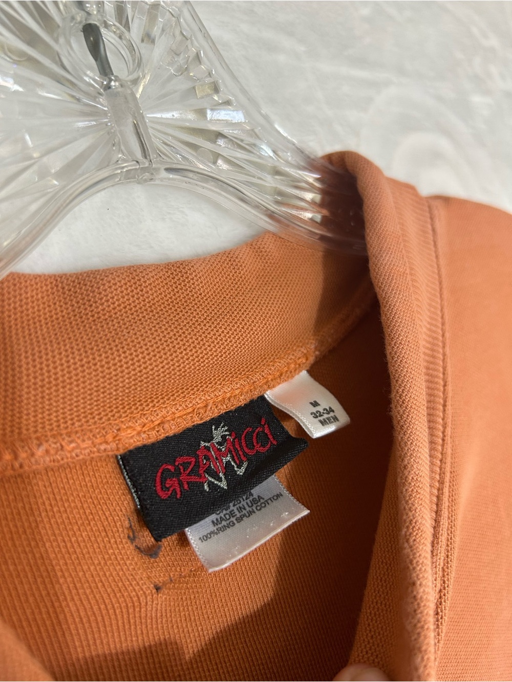 Vintage Gramicci Men's Short Sleeve Tee in Rust Orange